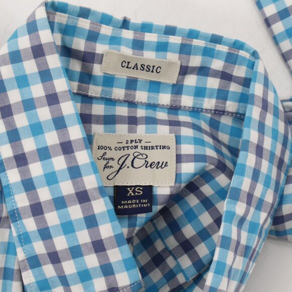 NWT J Crew shirt mens XS 2 Ply Cotton Shirting Button Down gingham Plaid Classic - Picture 11 of 13